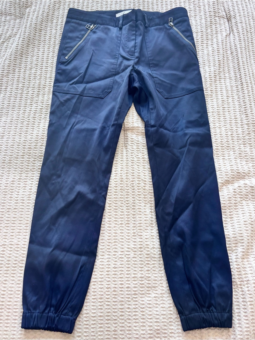 Veronica Beard Navy Moto Joggers